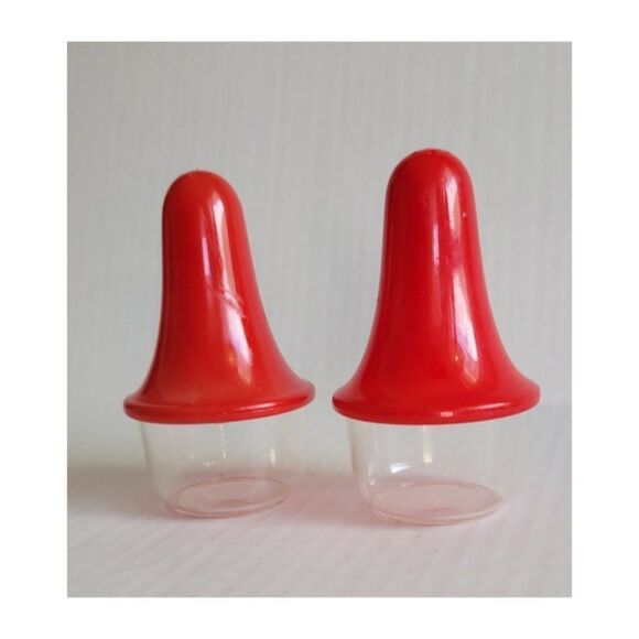 Vintage Midcentury Groovy Salt and Pepper Shakers - Picture 4 of 4